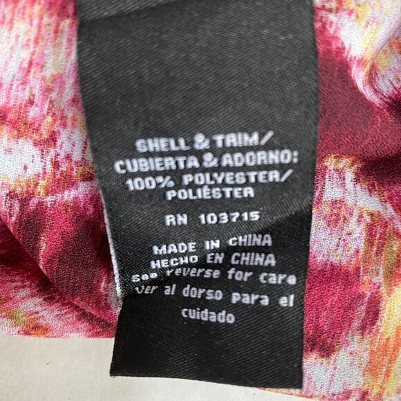 Zac and Rachel Burgundy and White Popover Blouse Size Medium - Picture 7 of 10